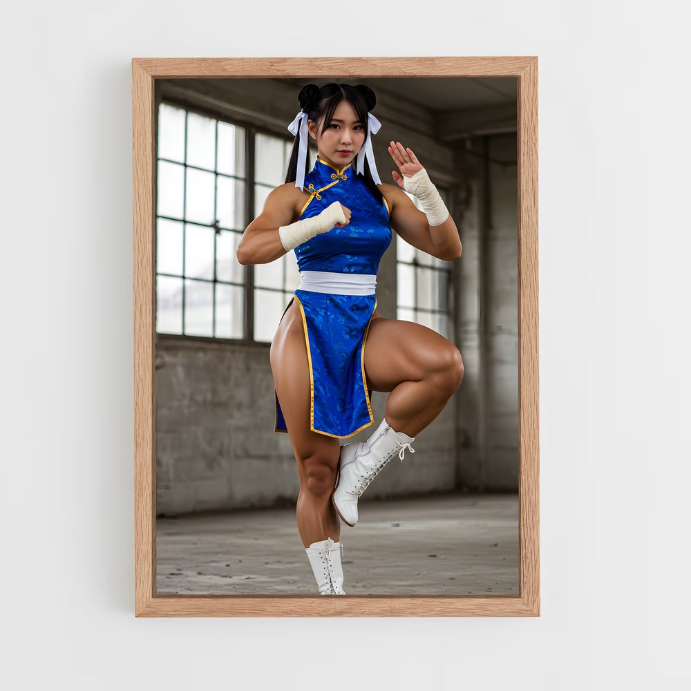 Poster Blue Warrior – affiche Street Fighter (vue 4)